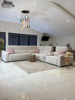 Ohio Electric Recliner Sofa Beige Large Corner - XShowhome Limited - Xshowhome