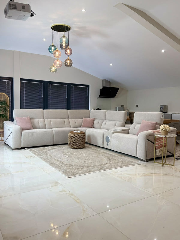 Ohio Electric Recliner Sofa Beige Large Corner - XShowhome Limited - Xshowhome
