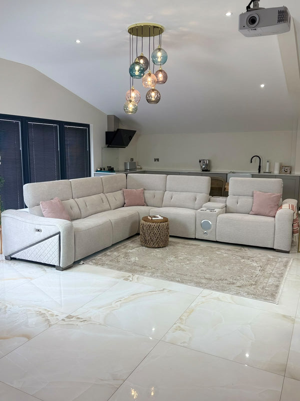 Ohio Electric Recliner Sofa Beige Large Corner - XShowhome Limited - Xshowhome