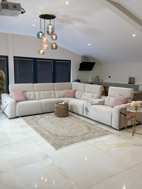 Ohio Electric Recliner Sofa Beige Large Corner - XShowhome Limited - Xshowhome