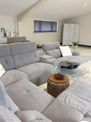 Ohio Electric Recliner Sofa Grey Large Corner - XShowhome Limited - Xshowhome