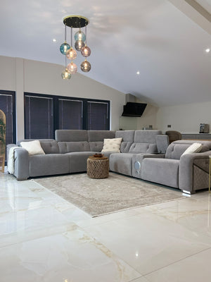 Ohio Electric Recliner Sofa Grey Large Corner - XShowhome Limited - Xshowhome