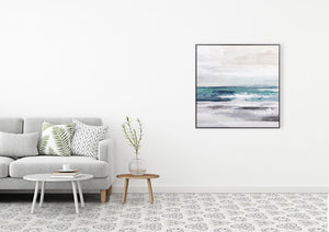 Oil on Canvas 02 Framed Abstract Print 100 x 100cm - XShowhome Limited - Harvard Designs