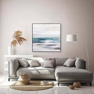 Oil on Canvas 02 Framed Abstract Print 100 x 100cm - XShowhome Limited - Harvard Designs