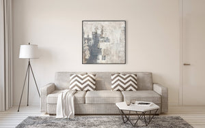 Oil on Canvas 07 Framed Abstract Painting 100 x 100cm - XShowhome Limited - Harvard Designs