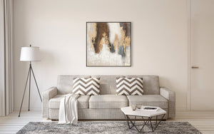 Oil on Canvas 09 Framed Abstract Painting 100 x 100cm - XShowhome Limited - Harvard Designs