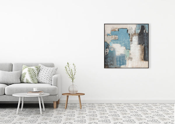 Oil on Canvas 12 Framed Abstract Painting 100 x 100cm - XShowhome Limited - Harvard Designs