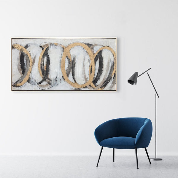 Oil on Canvas 18 Framed Abstract Painting 60 x 120cm - XShowhome Limited - Harvard Designs