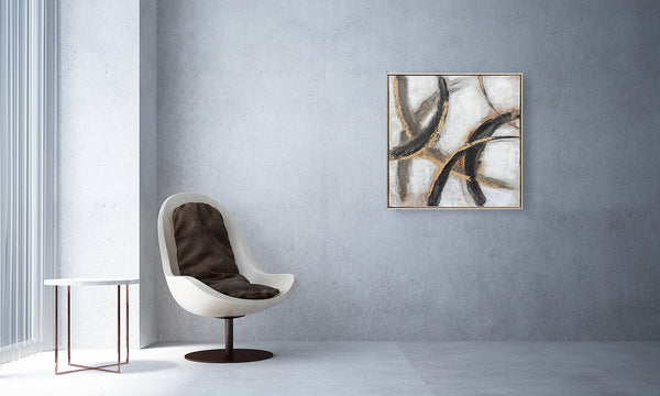 Oil on Canvas 19 Framed Abstract Painting 80 x 80cm - XShowhome Limited - Harvard Designs