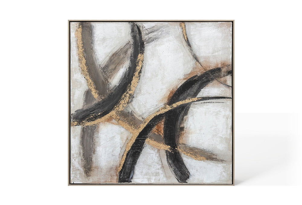 Oil on Canvas 19 Framed Abstract Painting 80 x 80cm - XShowhome Limited - Harvard Designs