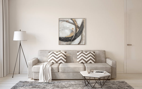 Oil on Canvas 20 Framed Abstract Painting 80 x 80cm - XShowhome Limited - Harvard Designs