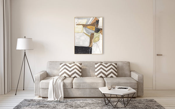 Oil on Canvas 26 Framed Abstract Painting 90 x 120cm - XShowhome Limited - Harvard Designs