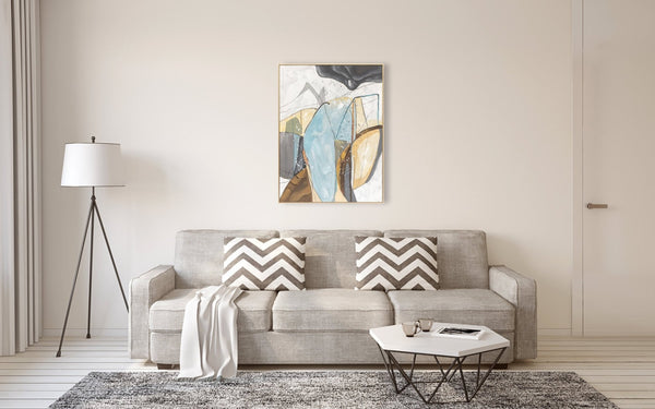 Oil on Canvas 27 Framed Abstract Painting 90 x 120cm - XShowhome Limited - Harvard Designs