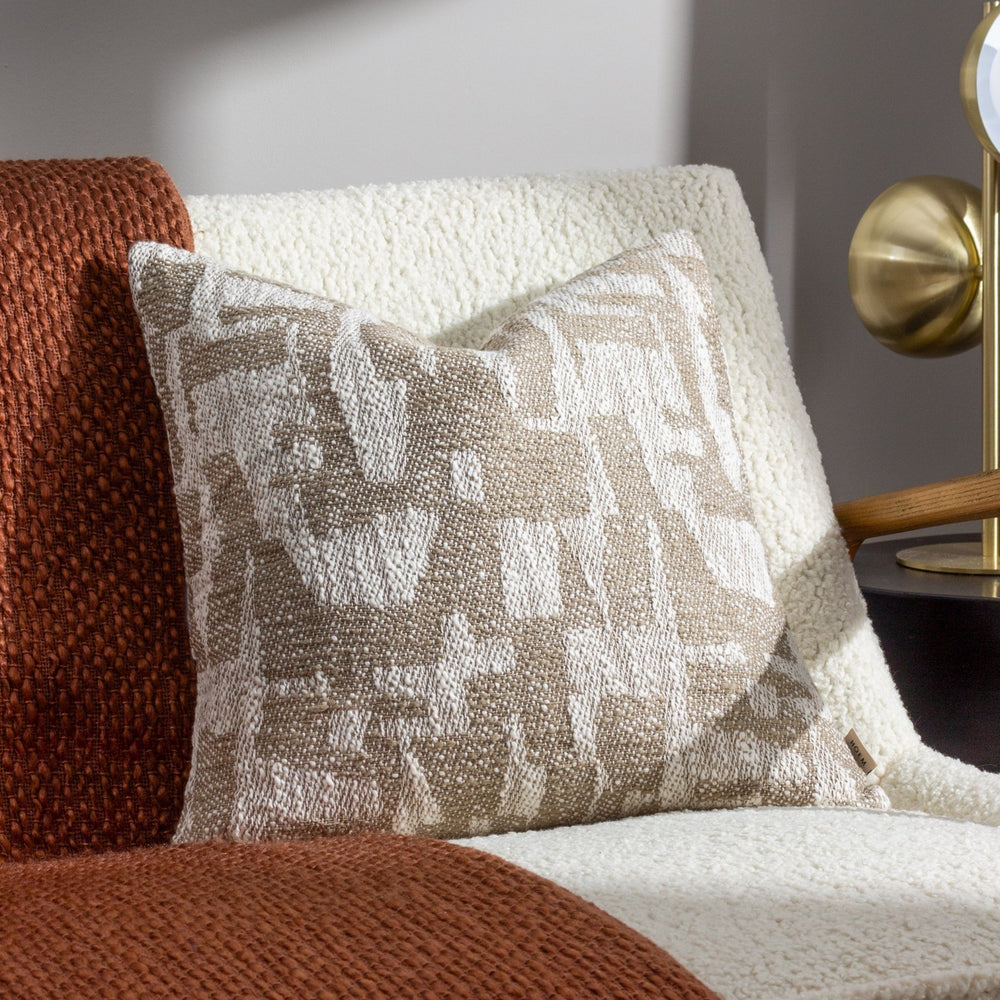 Ola 45x45 Feather Filled Cushion Taupe - Canwell Interiors Limited - Riva