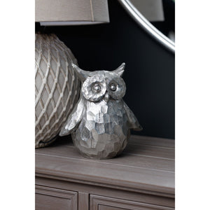 Olive the Large Silver Ceramic Owl - Canwell Interiors Limited - Hills
