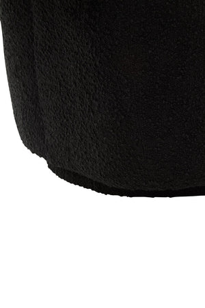 Oliveto Black Boucle Curved Swivel Armchair - Canwell Interiors Limited - Xshowhome