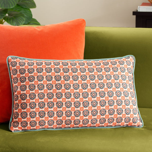 Onika 30x50 Feather Filled Cushion Blue - Canwell Interiors Limited - Riva