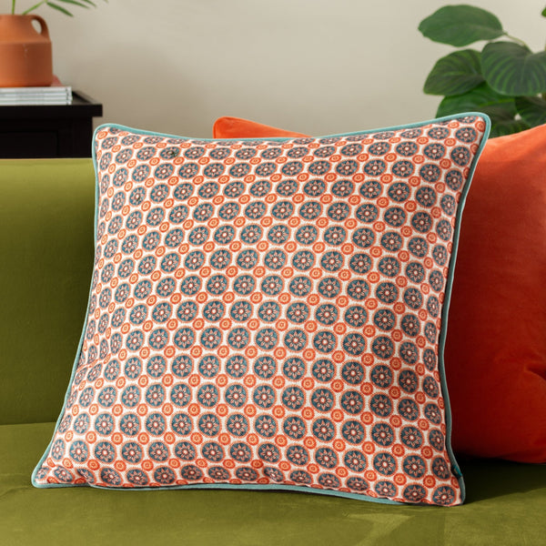 Onika 50x50 Feather Filled Cushion Blue - Canwell Interiors Limited - Riva