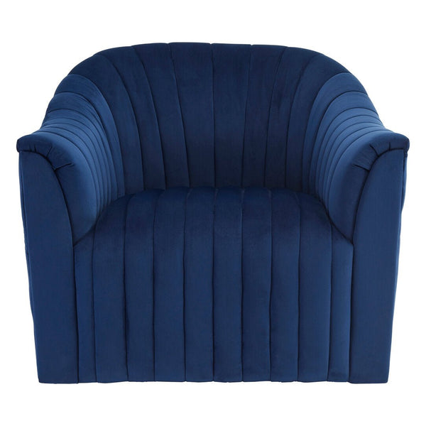 Opel Deep Blue Velvet Armchair - Canwell Interiors Limited - Xshowhome