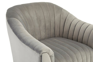 Opel Grey Velvet Armchair - Canwell Interiors Limited - Xshowhome