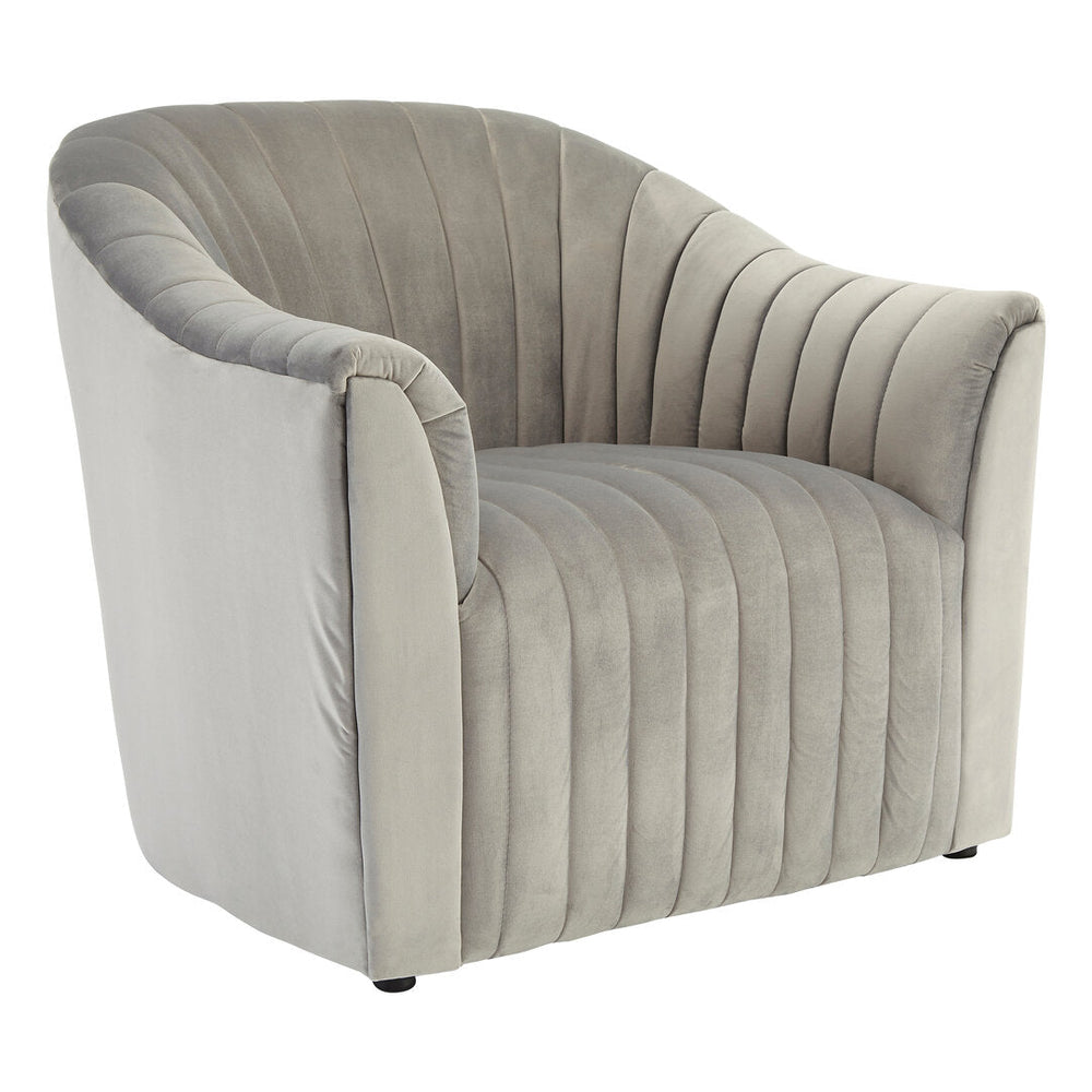Opel Grey Velvet Armchair - Canwell Interiors Limited - Xshowhome