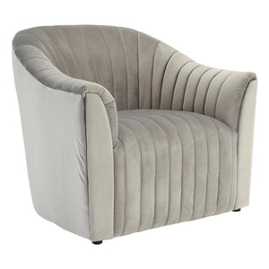 Opel Grey Velvet Armchair - Canwell Interiors Limited - Xshowhome