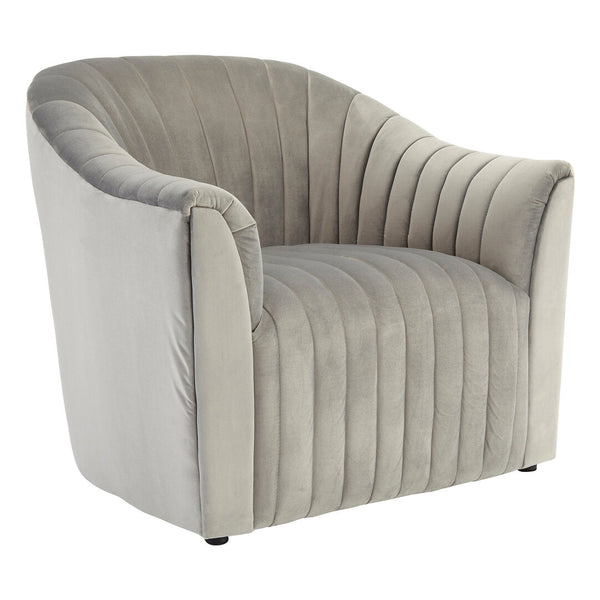 Opel Grey Velvet Armchair - Canwell Interiors Limited - Xshowhome
