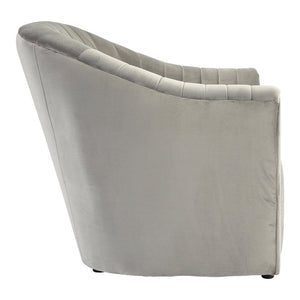 Opel Grey Velvet Armchair - Canwell Interiors Limited - Xshowhome