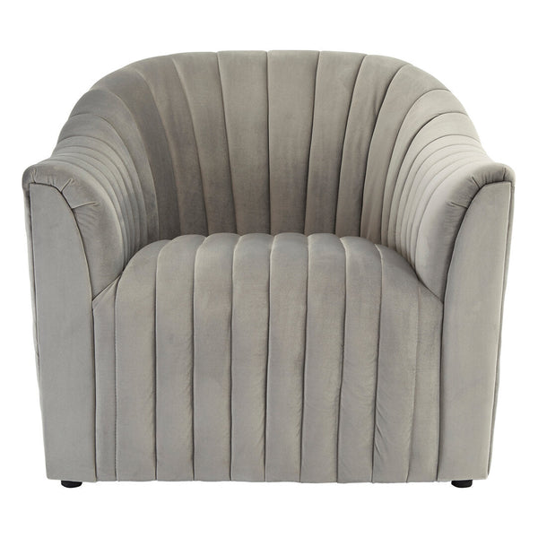 Opel Grey Velvet Armchair - Canwell Interiors Limited - Xshowhome