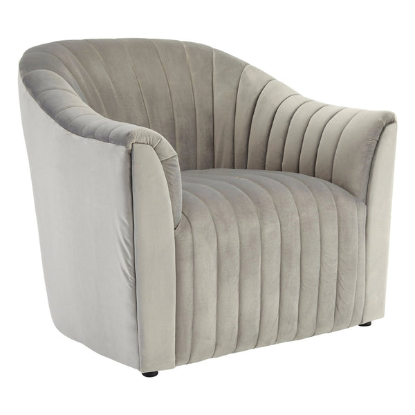 Opel Grey Velvet Armchair - XShowhome Limited - Xshowhome