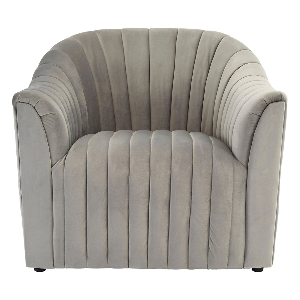 Opel Grey Velvet Armchair - XShowhome Limited - Xshowhome