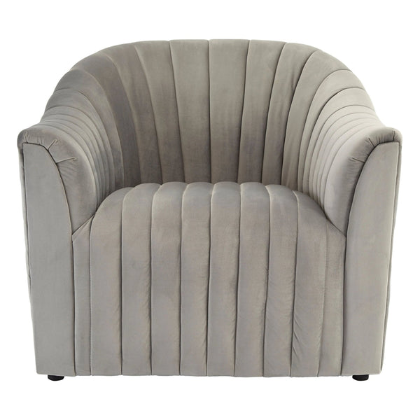 Opel Grey Velvet Armchair - XShowhome Limited - Xshowhome