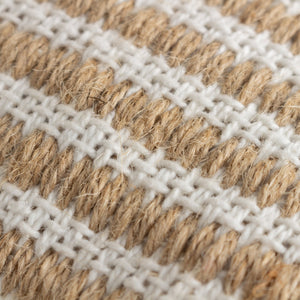 Organik Stripe 45x45 Feather Filled Cushion Natural - Canwell Interiors Limited - Riva