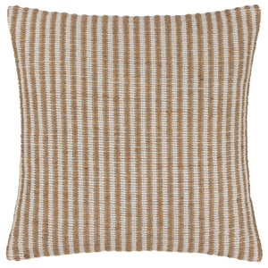 Organik Stripe 45x45 Feather Filled Cushion Natural - Canwell Interiors Limited - Riva