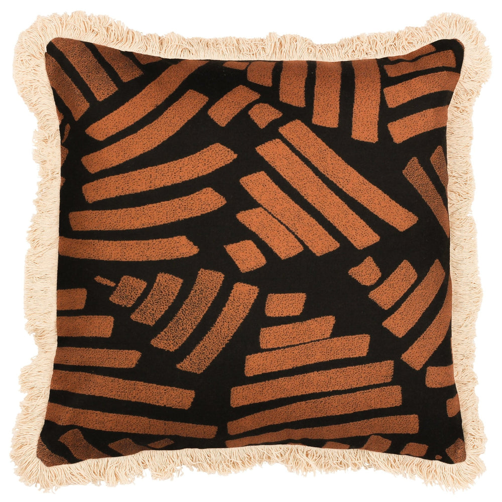 Oromo 45x45 Feather Filled Cushion Brown - Canwell Interiors Limited - Riva
