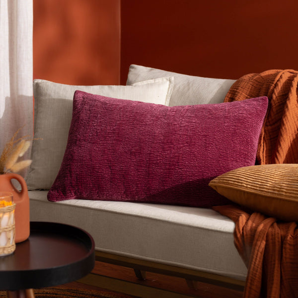 Osaka 40x60 Feather Filled Cushion Burnt Red - Canwell Interiors Limited - Riva