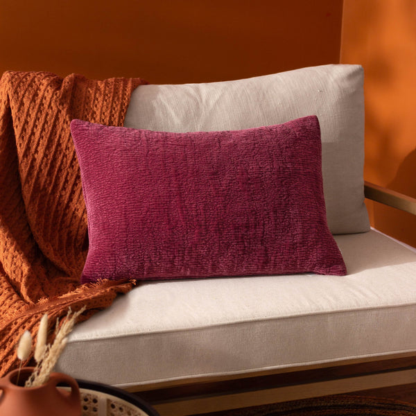 Osaka 40x60 Feather Filled Cushion Burnt Red - Canwell Interiors Limited - Riva
