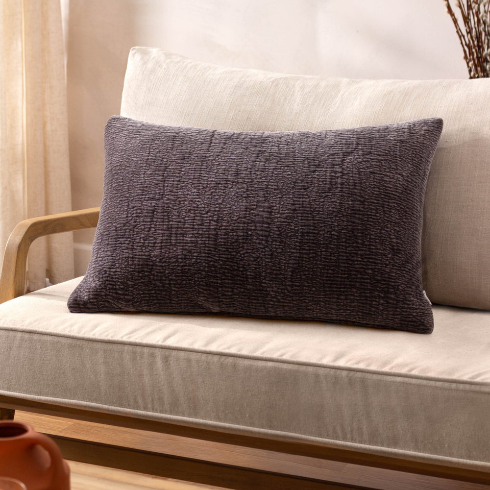 Osaka 40x60 Feather Filled Cushion Flint Grey - Canwell Interiors Limited - Riva