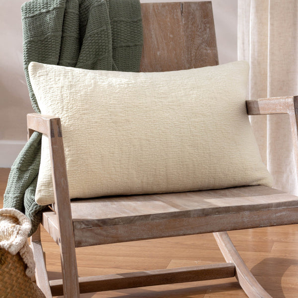 Osaka 40x60 Feather Filled Cushion Natural - Canwell Interiors Limited - Riva