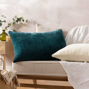 Osaka 40x60 Feather Filled Cushion Petrol - Canwell Interiors Limited - Riva