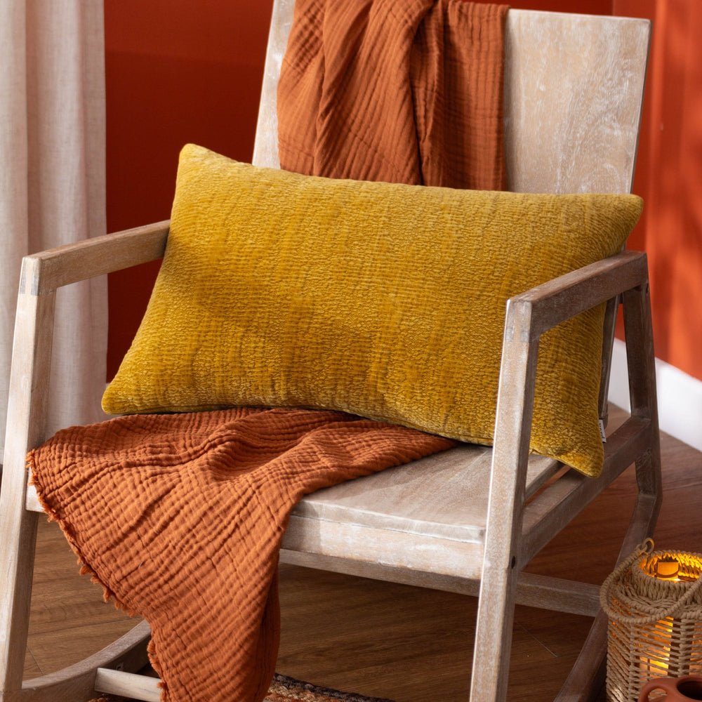 Osaka 40x60 Feather Filled Cushion Saffron - Canwell Interiors Limited - Riva