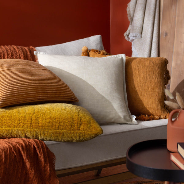 Osaka 40x60 Feather Filled Cushion Saffron - Canwell Interiors Limited - Riva