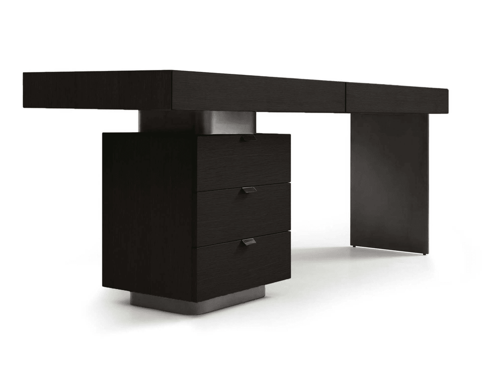 Oston Desk - Smoke Oak - Left Hand Drawers - XShowhome Limited - Tommy Franks