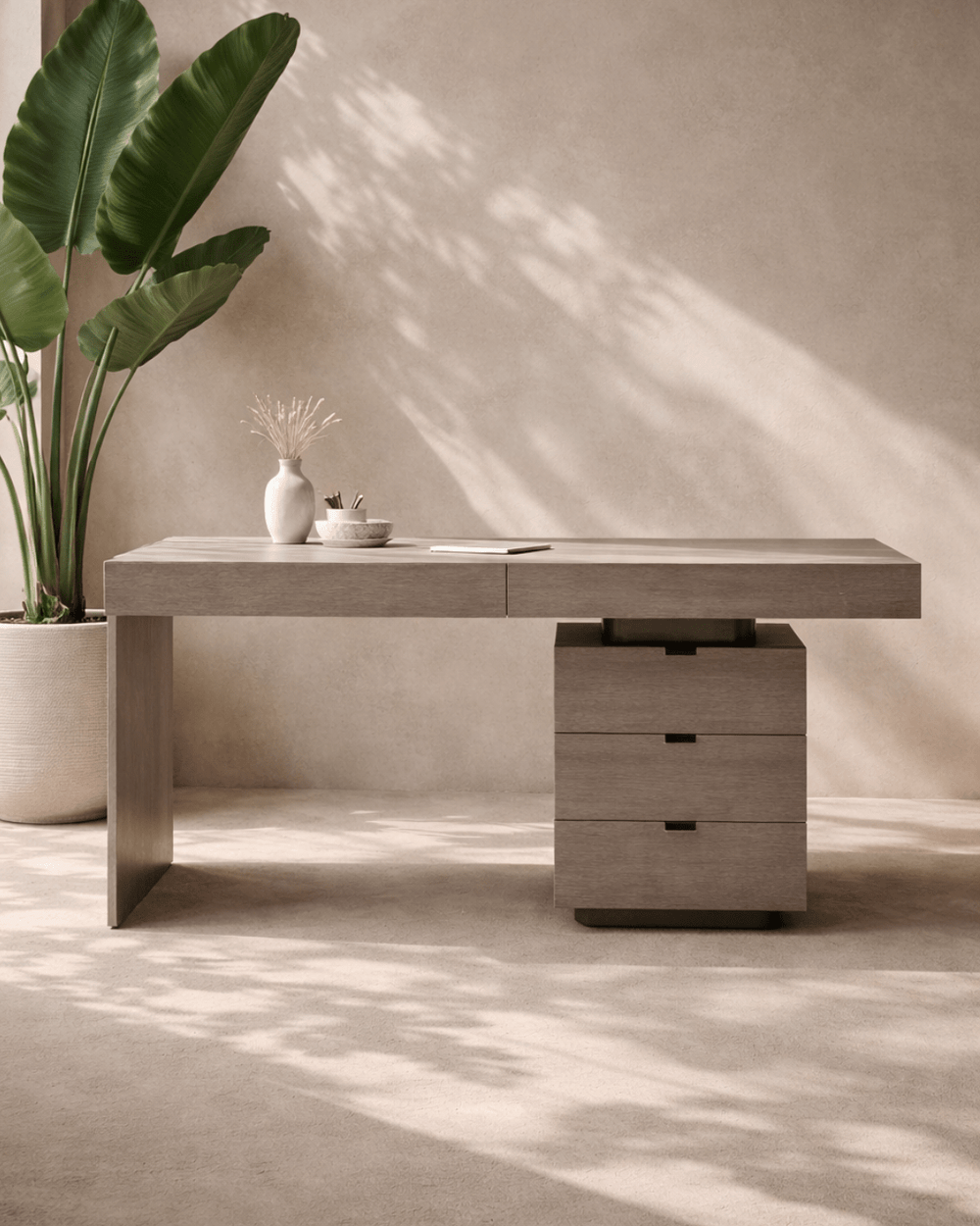 Oston Office Desk - Grey - Right Hand Drawers - XShowhome Limited - Tommy Franks