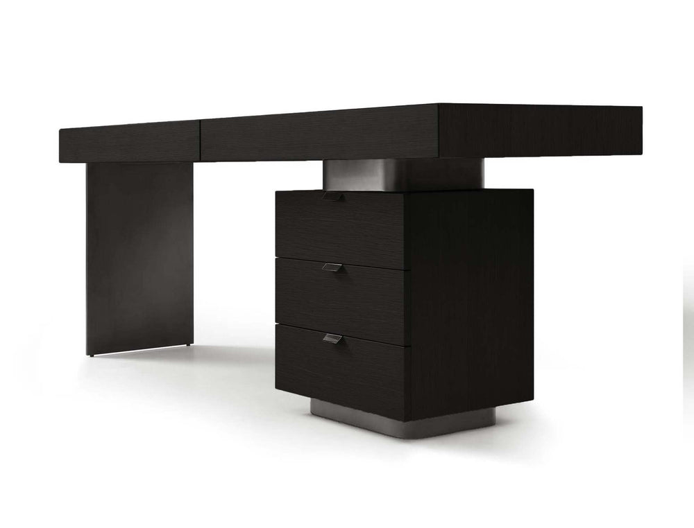 Oston Office Desk - Smoke Oak - Right Hand Drawers - XShowhome Limited - Tommy Franks