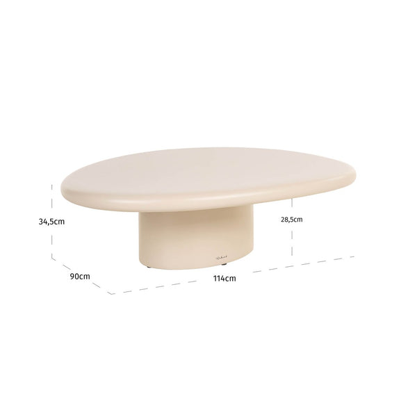 Outdoor coffee table Urban Bloom sandstone - sandstone, W{"value":114.0,"unit":"CENTIMETERS"} H{"value":34.0,"unit":"CENTIMETERS"} D{"value":90.0,"unit":"CENTIMETERS"} - Canwell Interiors Limited - Richmond