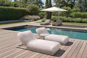Outdoor end table Quinn light beige - Canwell Interiors Limited - Richmond