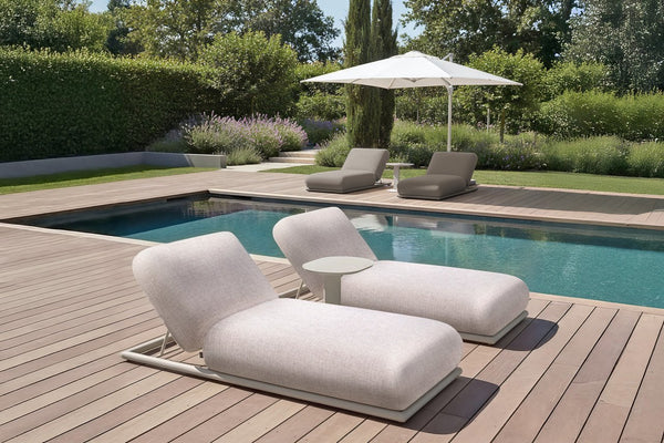 Outdoor end table Quinn light beige - Canwell Interiors Limited - Richmond