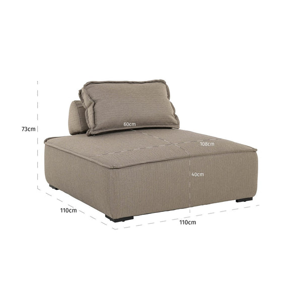 Outdoor lounge chair Jondal taupe - Canwell Interiors Limited - Richmond