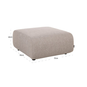 Outdoor pouffe & footstool Dawson beige alpine - Canwell Interiors Limited - Richmond